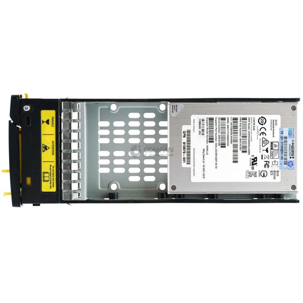 810773-001 HPE SSD 3.84TB SAS 12G 2.5" SFF HOT-SWAP FOR 3PAR 8000 8200